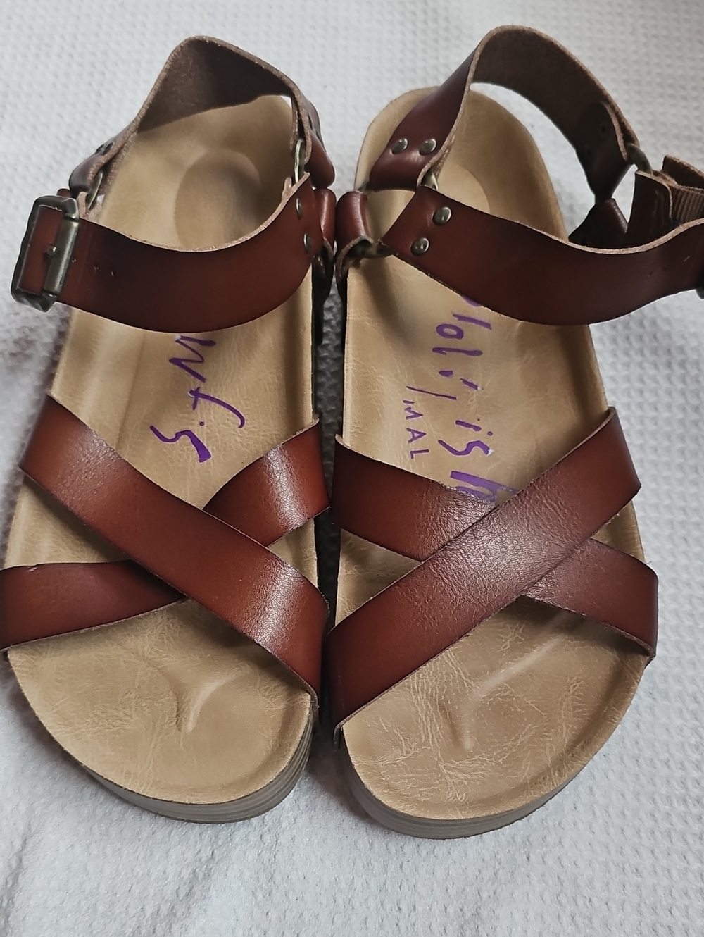 Women's Brown Strappy Leather Sandals